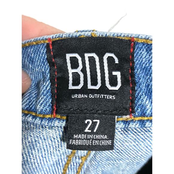 BDG Urban Outfitters Mom Jeans Button Fly Women 27 Distressed Ripped Torn Grunge - Picture 10 of 11